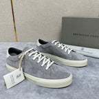 Grauer Wildleder Cupsole Low-Top - Herren