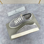 Grauer Wildleder Cupsole Low-Top - Herren