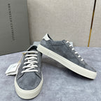 Grey Suede Cupsole Low-Top - Men's