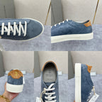 Grey Suede Cupsole Low-Top - Men's
