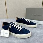Grey Suede Cupsole Low-Top - Men's
