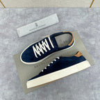 Grey Suede Cupsole Low-Top - Men's