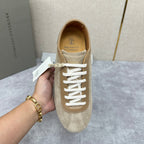 Grey Suede Slim Low-Top - Men's