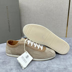 Grey Suede Slim Low-Top - Men's