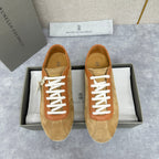 Grey Suede Slim Low-Top - Men's
