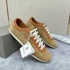Grey Suede Slim Low-Top - Men's