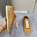 Grey Suede Slim Low-Top - Men's