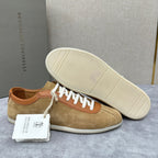 Grey Suede Slim Low-Top - Men's