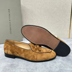 Grauer Wildleder-Quastenloafer – Herren