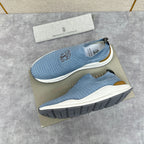 Cream Knit Quilted Sock Runner - Men's