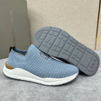Cream Knit Quilted Sock Runner - Men's