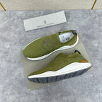 Cream Knit Quilted Sock Runner - Men's