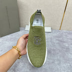Cream Knit Quilted Sock Runner - Men's