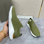 Cream Knit Quilted Sock Runner - Men's