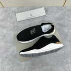 Grauer gesteppter Socken-Sneaker aus Strick – Herren