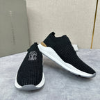 Grauer gesteppter Socken-Sneaker aus Strick – Herren