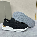 Grauer gesteppter Socken-Sneaker aus Strick – Herren