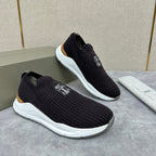 Cream Knit Quilted Sock Runner - Men's