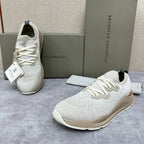 Cremefarbener Strick-Runner mit Kontrastsohle – Herren