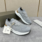 Cremefarbener Strick-Runner mit Kontrastsohle – Herren