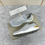 Cremefarbener Strick-Runner mit Kontrastsohle – Herren