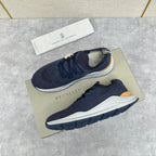 Cremefarbener Strick-Runner mit Kontrastsohle – Herren