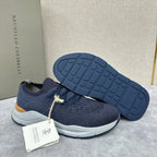 Cremefarbener Strick-Runner mit Kontrastsohle – Herren