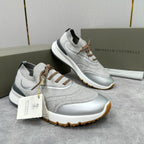 Cream Knit Lug-Sole Runner - Men's