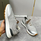 Cream Knit Lug-Sole Runner - Men's