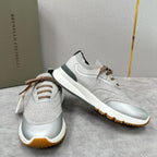 Cream Knit Lug-Sole Runner - Men's