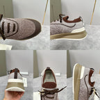 Cream Knit Lug-Sole Runner - Men's
