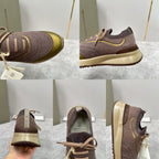 Cream Knit Lug-Sole Runner - Men's