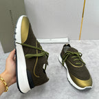 Cream Knit Lug-Sole Runner - Men's