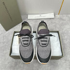 Grey Wool Lug-Sole Runner - Men's