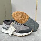 Grey Wool Lug-Sole Runner - Men's