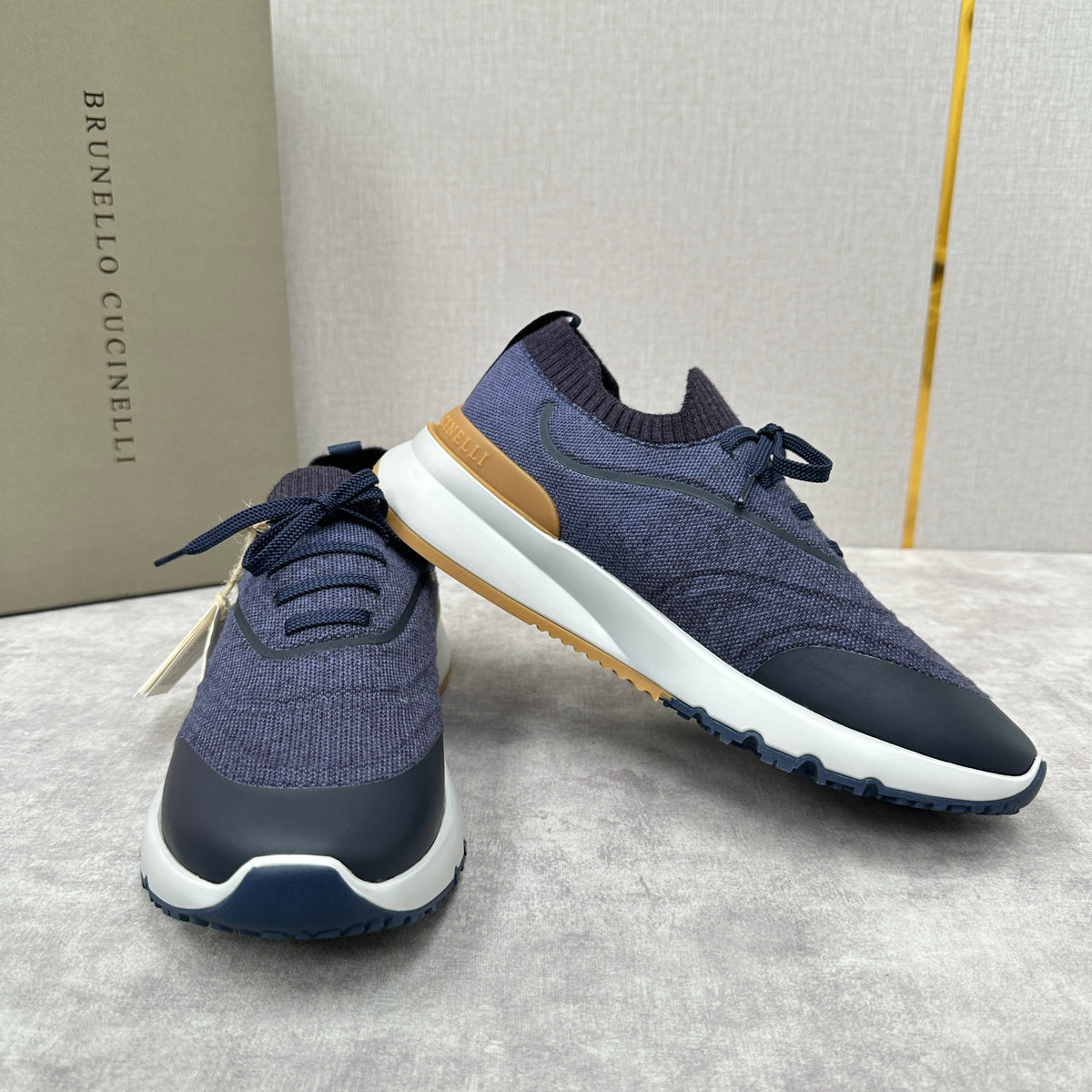 Grey Wool Lug-Sole Runner - Men's