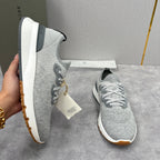 Grey Wool Lug-Sole Runner - Men's
