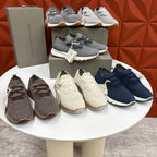 Graue Strick-Sneaker mit Profilsohle – Herren