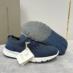 Graue Strick-Sneaker mit Profilsohle – Herren
