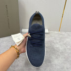 Graue Strick-Sneaker mit Profilsohle – Herren