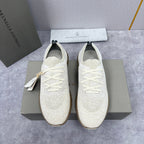Graue Strick-Sneaker mit Profilsohle – Herren