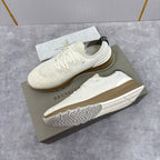 Graue Strick-Sneaker mit Profilsohle – Herren
