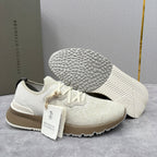 Graue Strick-Sneaker mit Profilsohle – Herren