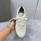Graue Strick-Sneaker mit Profilsohle – Herren