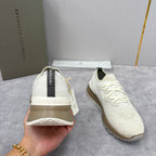 Graue Strick-Sneaker mit Profilsohle – Herren