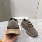 Graue Strick-Sneaker mit Profilsohle – Herren