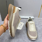 Navy-Wildleder-Runner mit Einsätzen – Herren