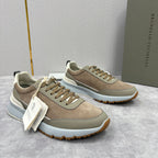 Navy-Wildleder-Runner mit Einsätzen – Herren
