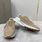 Navy-Wildleder-Runner mit Einsätzen – Herren
