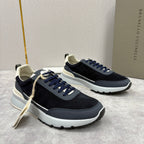 Navy-Wildleder-Runner mit Einsätzen – Herren